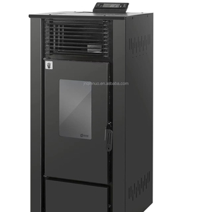 Estufa de Leña Ecológica Independiente para Interiores y Exteriores, de 100KW, para Calefacción de 500-1000 Pies Cuadrados, con Capacidad para 50Kg de Pellets - Product Image 1