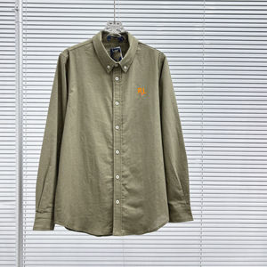 Camisa de Lino Bordada RL para Hombre, Manga Larga, Primavera/Verano - Camisa Informal de Negocios para Hombre, Corte Holgado # RL-2509 - Product Image 4