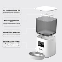 Distributeur de nourriture intelligent pour chats 6L avec caméra, contrôle à distance via application WiFi 5G, surveillance vidéo 1080P, alimentation programmée pour chats et petits chiens