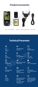 คอมพิวเตอร์พกพา Android PDA ระบบ PDA แบบพกพาสำหรับใช้ในอุตสาหกรรมที่ทนทาน - Product Image 4