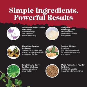 Integratori Erboristici 60 Capsule, Capsule di Epimedium Maschile, Capsule di Corno di Cervo e Maca per Migliorare Forza ed Energia - Product Image 4