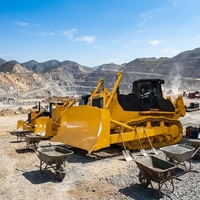 Bulldozer lourd de 54 tonnes avec moteur de 460 CV pour projets miniers, bulldozer sur chenilles avec grande lame, machine de terrassement