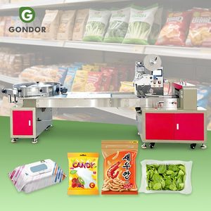 Máquina automática de embalaje tipo almohada para esponjas de cocina, jabones de hotel, pan árabe y otros productos pequeños redondos en bolsas - Product Image 1