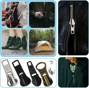 Chất Lượng Cao Túi Ba Lô #3 #5 #8 Kẽm Hợp Kim Zip Thanh Trượt Đầu Kim Loại Tùy Chỉnh Dây Kéo Puller Màu Đen Trang Trí Dây Kéo Nhà Cung Cấp - Product Image 6