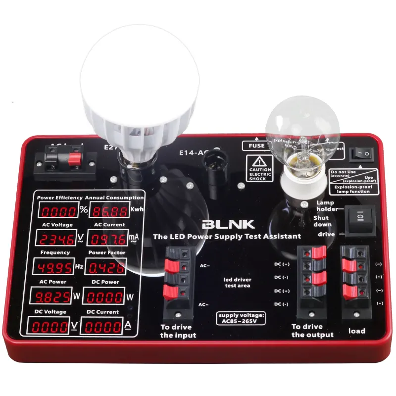 LED Power Drive Tester, Bulb Power Test Equipment and Tools, Maintenance Assistant, Lighting Aging Lamp Meter