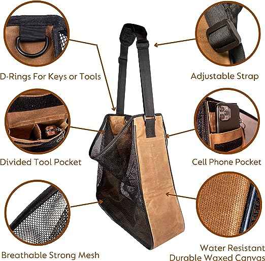 Free Sample Farming Garden Apron Apples Storage Carrying Bag Large Capacity Fruit Picking Bag Waterproof Fruit Harvest Bags