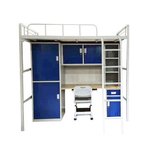 Cama Alta Versátil para Estudiantes <span class=keywords><strong>con</strong></span> <span class=keywords><strong>Escritorio</strong></span> <span class=keywords><strong>Debajo</strong></span> para Dormitorio, Cama de Metal Antioxidante <span class=keywords><strong>con</strong></span> Almacenamiento Personalizable y Sueño Confortable - Product Image 4