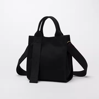 Sac cabas en toile réutilisable en coton pour femmes avec bandoulière