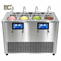 Machine à glace dure verticale à 2 cylindres, commerciale, avec mode de maintien au chaud nocturne, machine à gelato à dessus ouvert