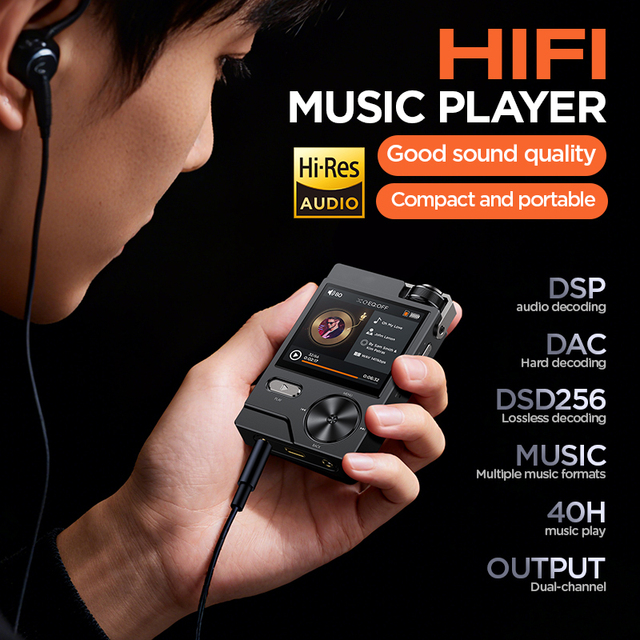 C3 HiFi Music MP3 Player Hi-Res Digital Audio DSD256 Lossless Sport Portable Mini Walk Man With EQ Equalizer