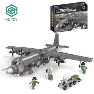 Bloques de Construcción de Modelo de Avión Militar HS 1713PCS, Barco de Guerra Aéreo, Construcción de Aviones para Niños de 5 a 7 Años, Material Plástico - Product Image 3