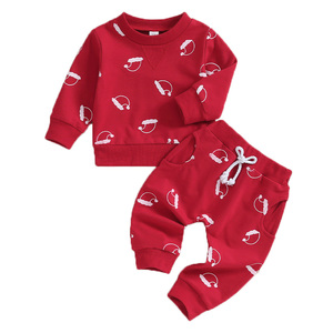 RTS Noël Vente en gros Ensembles de vêtements pour bébés à manches longues Ensemble de <span class=keywords><strong>sweat</strong></span>-shirt 2 pièces pour garçons et filles d'automne - Product Image 1