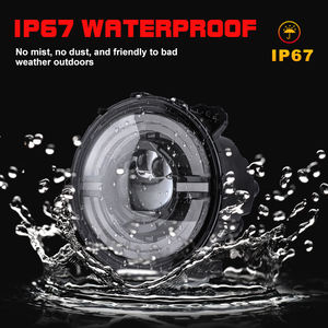 Phare 9 ''Hi/Lo Beam avec Halo Ring Blanc DRL Ambre Clignotants Led Voiture pour Jeep Wrangler JL - Product Image 6