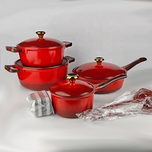 Nấu Ăn Nồi Thiết Lập Không Dính Đồ Nấu Nướng Màu Xanh Lá Cây Màu Sắc 12Pcs Thân Thiện Với Môi Nhôm Bộ Đồ Nấu Nướng Cho Gốm Cảm Ứng Nồi - Product Image 3