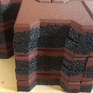 40 mm 개 뼈 말 안정적인 통로 고무 벽돌 포장 재료 바닥 고무 바닥 타일 - Product Image 3