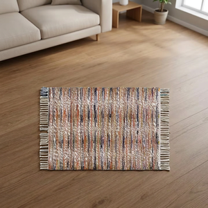 Tapis en jute de couleur unie, tissés à la main, texture moelleuse, tapis en fibres naturelles de qualité supérieure, faits à la main, pour une décoration intérieure élégante - Product Image 1