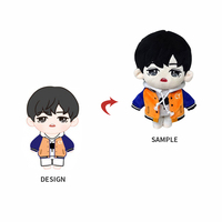 Peluche personnalisée en forme de personnage d'anime, jouet en peluche sur mesure, porte-clés en peluche personnalisé