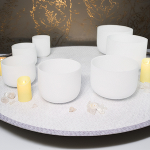 Q're ensembles de bols chantants en cristal givré 8 ''-14'' Instruments de guérison par le son de thérapie musicale professionnelle Yoga Meditacion - Product Image 4