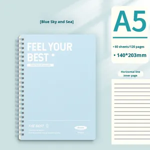 Không thấm nước bìa cứng 60 tờ cuộn dây xoắn ốc máy tính xách tay A5 B5 trường tập thể dục máy tính xách tay cho sinh viên - Product Image 6