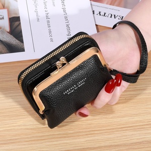 Nuevo Monedero Billetera Multitarjeta de Cuero PU para Mujer al Por Mayor, Mini Bolso Tipo Órgano con Cierre de Boquilla y Cremallera, Diseño Estilo Coreano - Product Image 1