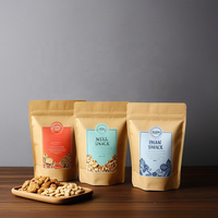 Sac alimentaire premium avec fenêtre zippée pour noix, fruits secs, gaufres – Conception autoportante pour graines de lotus, chewing-gum, chips de pommes de terre, sucre