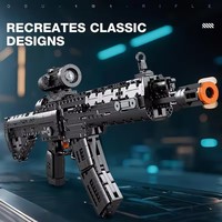Reobrix 77024 1593 Piezas, Réplica de Rifle 191, Modelo de Arma de Colección, Bloques de Construcción para Juegos de Guerra, Juguetes de Ladrillos