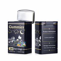 Boîte en métal rectangulaire personnalisée avec charnières pour l'emballage de cigarettes et de bonbons gélifiés – Vente en gros usine