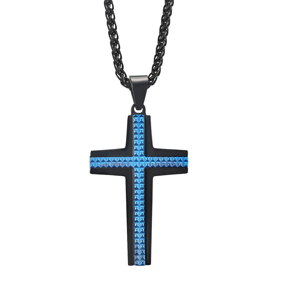 Blue and black flower basket chain