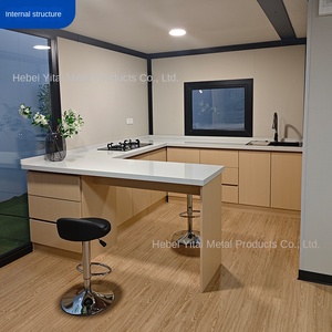 Xuất Khẩu 666.66Cm Đôi Cánh Gấp Mở Rộng Ba Phòng Một Hội Trường Nhà Vệ Sinh Hoạt Động Ngoài Trời Di Chuyển Thép Container Nhà - Product Image 4