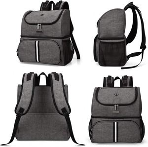 Free Sample Best Selling Portable Zipper Organizer Storage Travel Bag for <b>Dog</b> Food Double-Layer Pet <b>Backpack</b> for Pets Travel - Product Image 5