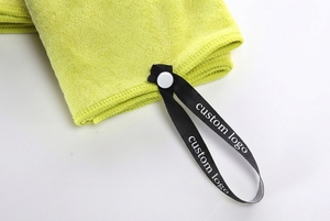 <span class=keywords><strong>Serviette</strong></span> de sport en microfibre tissée super absorbante, <span class=keywords><strong>couleur</strong></span> unie noire, séchage rapide, pour la gym, fournisseurs chinois - Product Image 5