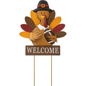 Meilleures ventes : Décoration de jardin et de pelouse en métal pour l'automne et Thanksgiving, avec motifs citrouille et dinde, pour patio et extérieur, Panneaux de jardin et de pelouse transfrontaliers - Product Image 5