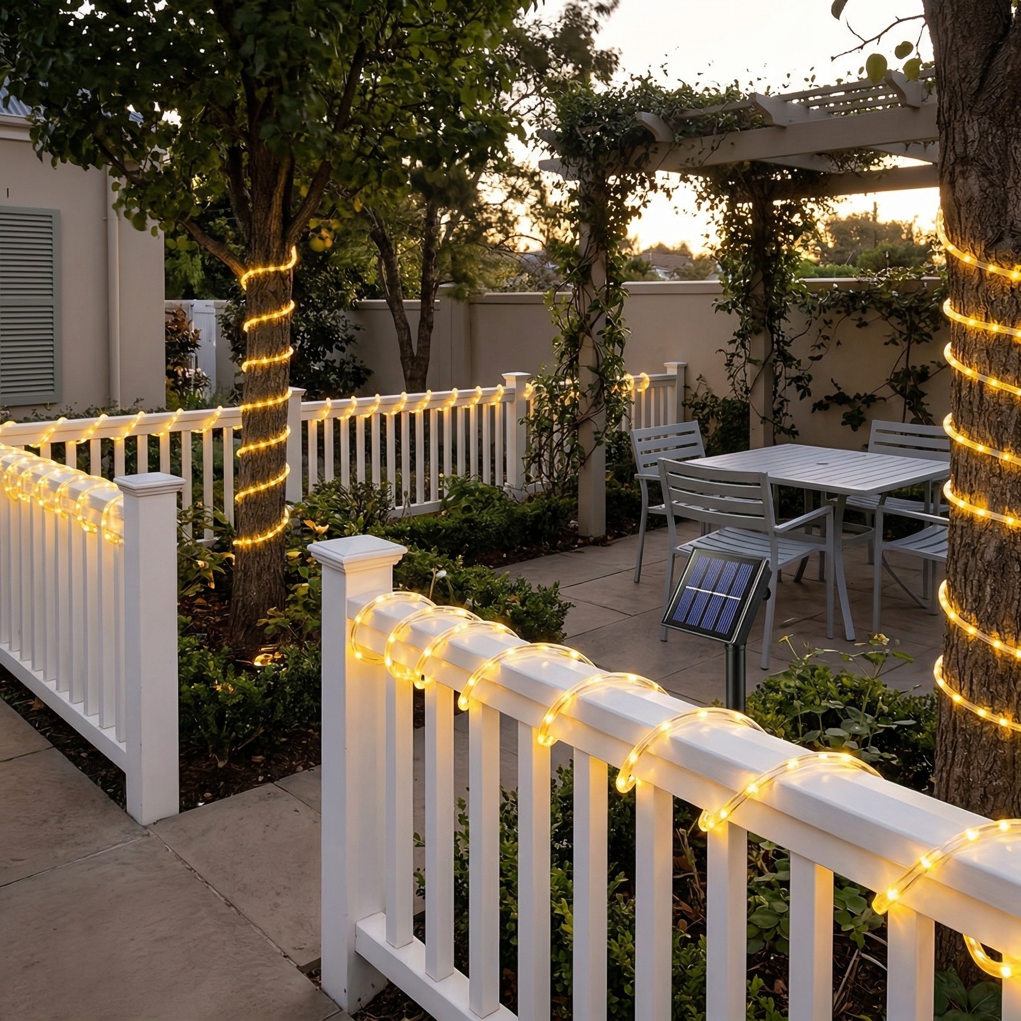 LED Solar Fairy String Lights IP65 Waterproof 5m Outdoor Christmas Decor Neon Flex Rope Light · image 6