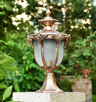 Lampes à poteaux en aluminium de style européen rétro classique vintage E27 pour extérieur, hôtel, resort, jardin suspendu, LED IP65, garantie de 2 ans