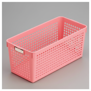 Cesto di stoccaggio nome sottile Inomata in colore rosa - Product Image 1