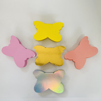 Boîte à cils de qualité chaude moelleux personnalisé bonbons papier transparent noël papillon cils emballage boîte vide
