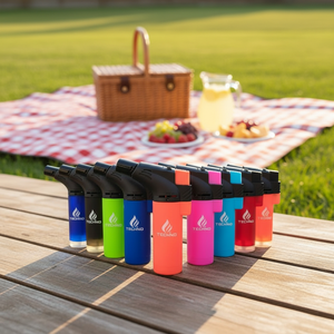 Encendedor de Cigarrillos Recargable a Prueba de Viento con Diseño de Dibujos Animados y Logotipo Personalizado, Encendedores de Antorcha Inclinados de Plástico para Fumar - Product Image 6