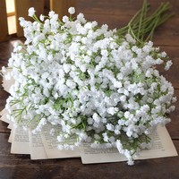 Offre Spéciale – Fleurs artificielles de Gypsophile (Souffle de Bébé) au toucher réel, 52 cm, 3 branches, pour bouquet de mariage, centre de table, décoration de fête et de maison