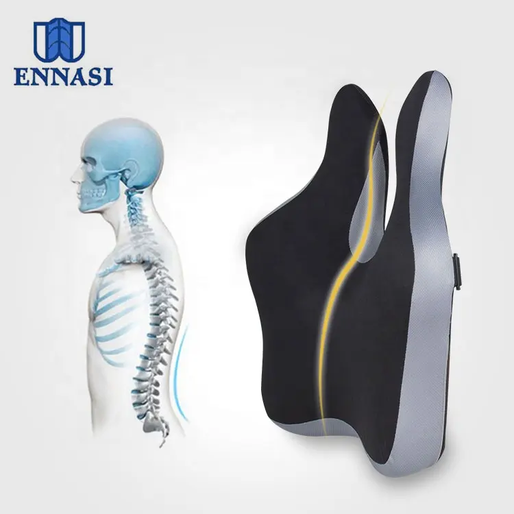 2022 New Ideal Car Seat Memory Foam Back Rest Support Cushion Office Chair Lumbar Pillow Bed Cushion for Back Pain Relief