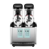 Slushy Machine 6Lx2 Double Réservoirs Commercial En Acier Inoxydable Margarita Smoothie Machine À Boissons Glacées pour Restaurants Café Bars