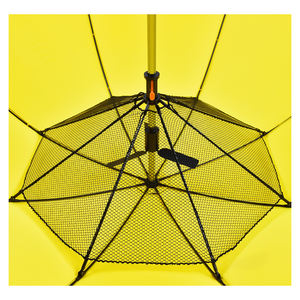 High Quality Safety Manual Open Black Coating UV Protection Fan Cooling <b>Umbrella</b> with USB Charge - Product Image 3