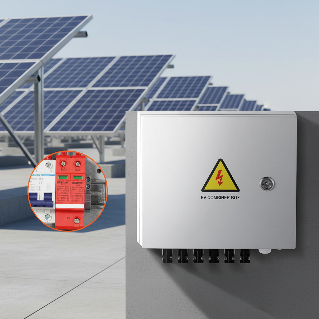 EmperySolar Monocrystalline Silicon PV Solar Combiner Box Metal Construction 15A Fuse 125A Circuit Breaker for On/Off Systems · image 5