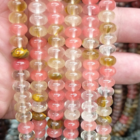 Contas de pedra natural de 5*8mm, melancia, turmalina, moda natural, solta, para fabricação de jóias