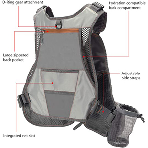 2025 nouveau Design résistant à l'eau réglable en plein air matériel de pêche gilet pêche à la mouche gilet avec porte-bouteille d'eau détachable - Product Image 6