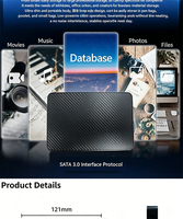 قرص صلب خارجي محمول بسعة 1 تيرابايت، USB 3.1 نوع C، 2.5 بوصة، للكمبيوتر الشخصي وأجهزة ماك والكمبيوتر المحمول