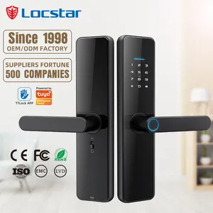 Locstar Smart Lock with Automatic Tuya App Remote Control Digital Password Electronic Fingerprint for Stainless Steel Doors