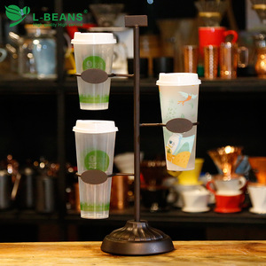 ที่วางแก้วกระดาษ L-Beans แบบ 3 ชั้น ชั้นวางเหล็กสำหรับร้านชานม ร้านกาแฟ ชั้นวางโชว์สีกาแฟ - Product Image 4