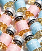 Étiquettes autocollantes en vinyle holographique personnalisées, résistantes à l'huile, pour l'emballage de flacons de 3 ml, avec un aspect premium et une adhérence forte