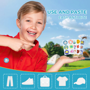 Patchs anti-moustiques pour enfants, huile de citronnelle naturelle, autocollants sans DEET, design mignon de dessins animés pour poussette de bébé, voyage - Product Image 3