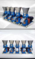 Machine à granulés d'aliments pour animaux de haute qualité, nouvelle, 220V, bleue, capacité de 500 kg/h, haute productivité, garantie 1 an pour la volaille
